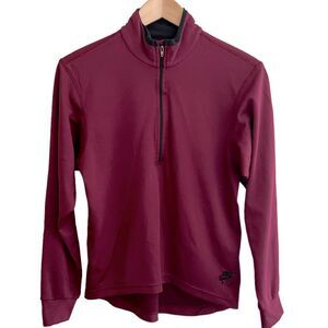 Nike burgundy w/black trim long sleeve quarter zip top Women’s Size M